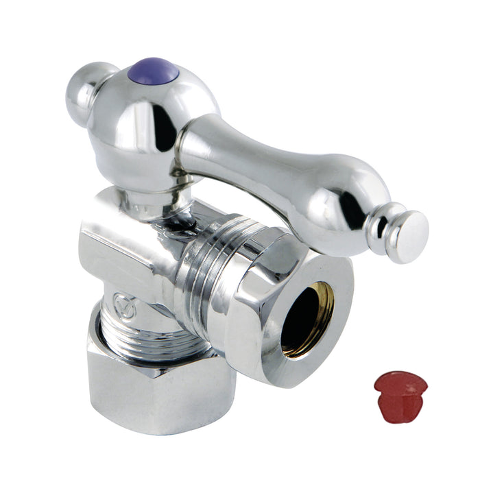 Kingston Heirloom CC54301 - Vintage 5/8-Inch O.D. Comp x 1/2-Inch or 7/16-Inch Slip Joint Quarter-Turn Angle Shut-Off Valve, Polished Chrome