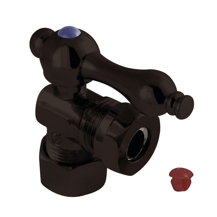 Kingston Heirloom CC54305 - Vintage 5/8-Inch O.D. Comp x 1/2-Inch or 7/16-Inch Slip Joint Quarter-Turn Angle Shut-Off Valve, Oil Rubbed Bronze