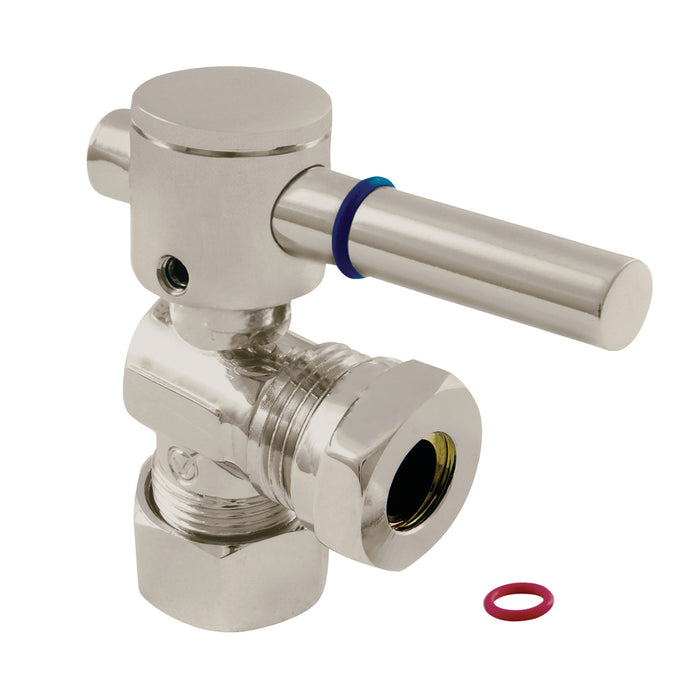Kingston Sona CC54308DL - Fauceture 5/8-Inch O.D. Comp x 1/2-Inch or 7/16-Inch Slip Joint Quarter-Turn Angle Shut-Off Valve, Brushed Nickel