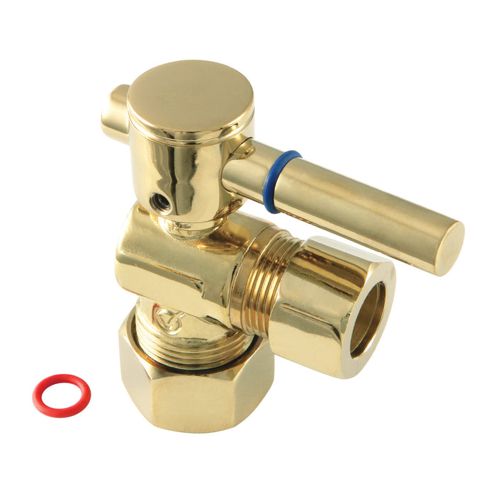 Kingston Sona CC54402DL - Fauceture 5/8-Inch O.D. Comp x 1/2-Inch O.D. Comp Quarter-Turn Angle Shut-Off Valve, Polished Brass