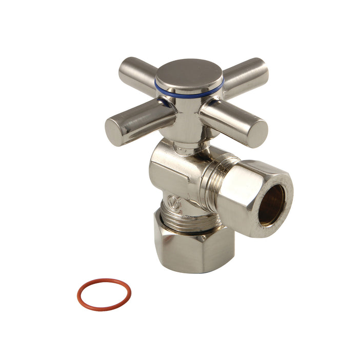 Kingston Sona CC54408DX - Concord 5/8-Inch O.D. Comp x 1/2-Inch O.D. Comp Quarter-Turn Angle Shut-Off Valve, Brushed Nickel