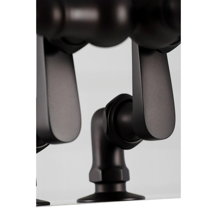 Kingston Heirloom CC6013T5 - Vintage Three-Handle 2-Hole Deck-Mount Clawfoot Tub Faucet with Hand Shower, Oil Rubbed Bronze