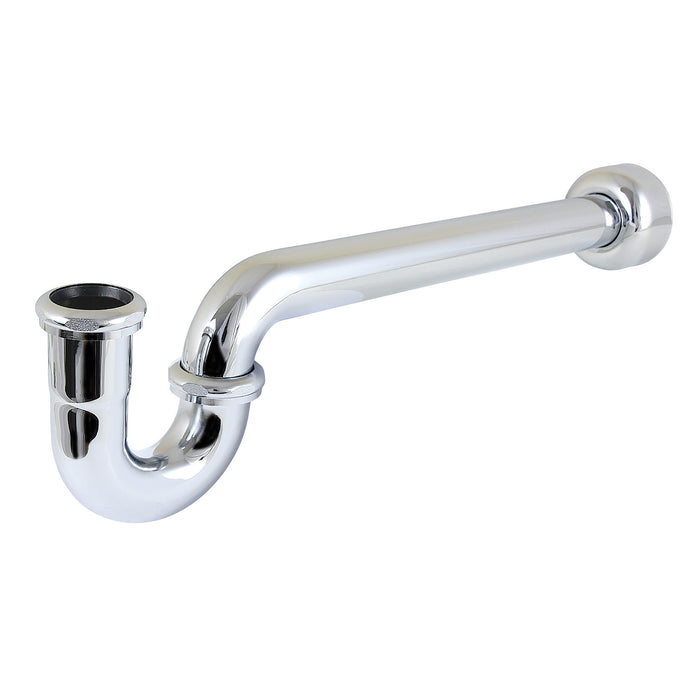 Kingston Trimscape CC6181 1-1/4 Inch Decor P-Trap with High Box Flange, 18 Inch Length, 18 Gauge, Polished Chrome