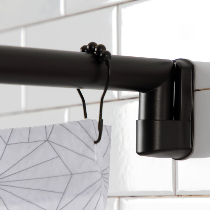 Edenscape CC6725 60-Inch-72-Inch Stainless Steel Adjustable Single Curved Shower Curtain Rod, Oil Rubbed Bronze