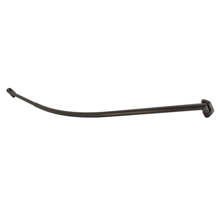 Edenscape CC6725 60-Inch-72-Inch Stainless Steel Adjustable Single Curved Shower Curtain Rod, Oil Rubbed Bronze