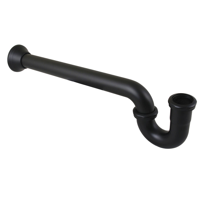Kingston Vintage CC7120MB 1-1/2 Inch Decor P-Trap with Bell Flange, 24 Inch Length, 18 Gauge, Matte Black