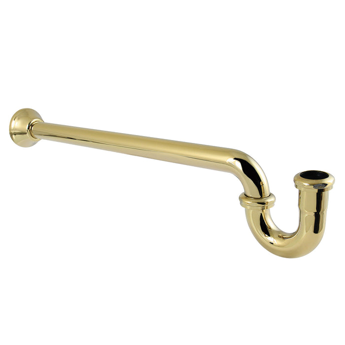 Kingston Vintage CC7122 1-1/2 Inch Decor P-Trap with Bell Flange, 24 Inch Length, 18 Gauge, Polished Brass