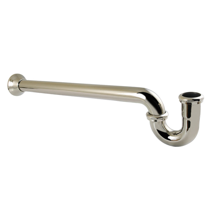 Kingston Vintage CC7126 1-1/2 Inch Decor P-Trap with Bell Flange, 24 Inch Length, 18 Gauge, Polished Nickel