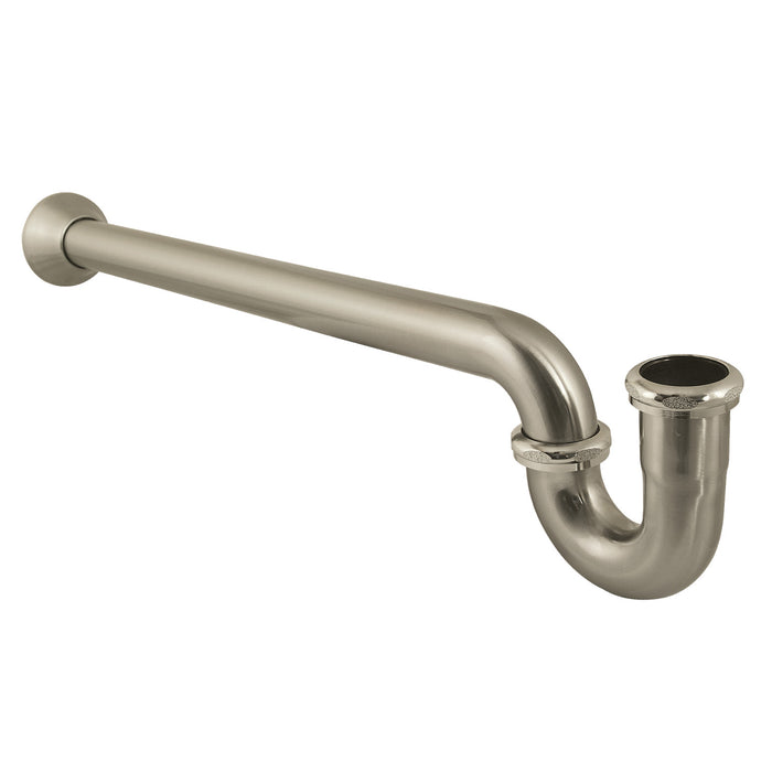 Kingston Vintage CC7128 1-1/2 Inch Decor P-Trap with Bell Flange, 24 Inch Length, 18 Gauge, Brushed Nickel