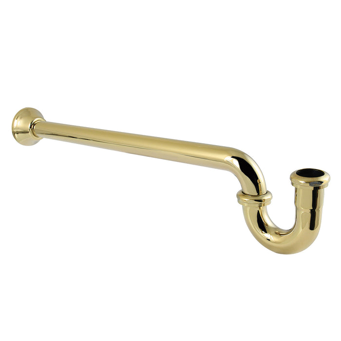 Kingston Vintage CC7182 1-1/4 Inch Decor P-Trap with Bell Flange, 24 Inch Length, 18 Gauge, Polished Brass