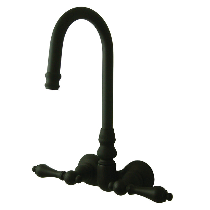 Kingston Heirloom CC71T5 - Vintage Two-Handle 2-Hole Tub Wall Mount Clawfoot Tub Faucet, Oil Rubbed Bronze