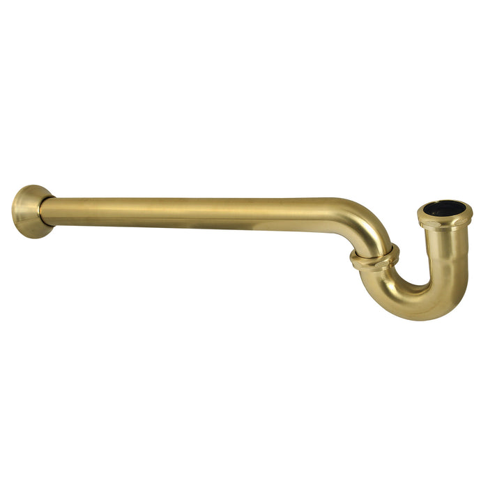 Kingston Vintage CC7247 1-1/4 (or 1-1/2) x 1-1/2 Inch Decor P-Trap with Bell Flange, 24 Inch Length, 18 Gauge, Brushed Brass