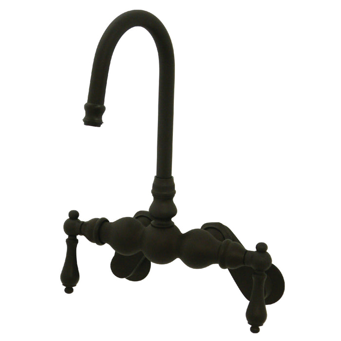Kingston Heirloom CC81T5 - Vintage Two-Handle 2-Hole Tub Wall Mount Clawfoot Tub Faucet, Oil Rubbed Bronze