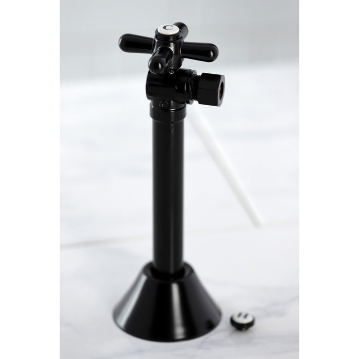 Kingston Heirloom CC83200X - Vintage 1/2-Inch Sweat x 3/8-Inch O.D. Comp Angle Shut-Off Valve with 5-Inch Extension, Matte Black