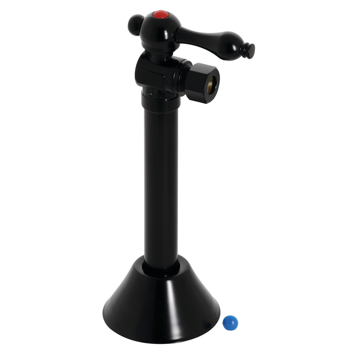 Kingston Heirloom CC83200 - Vintage 1/2-Inch Sweat x 3/8-Inch O.D. Comp Angle Shut-Off Valve with 5-Inch Extension, Matte Black