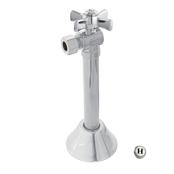 Kingston Tulare CC83201ZX - Millennium 1/2-Inch Sweat x 3/8-Inch O.D. Comp Angle Shut-Off Valve with 5-Inch Extension, Polished Chrome