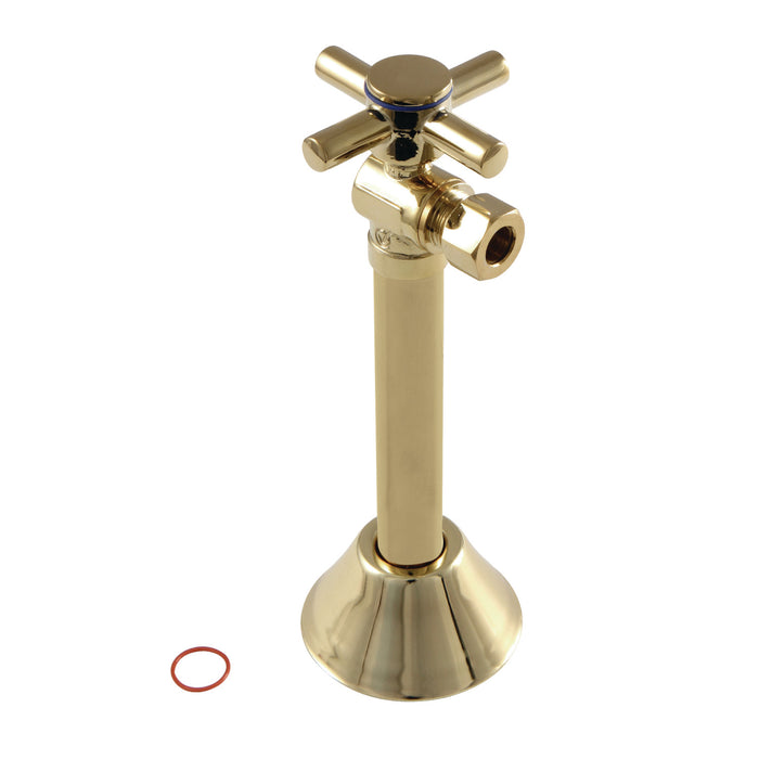 Kingston Sona CC83202DX - Concord 1/2-Inch Sweat x 3/8-Inch O.D. Comp Angle Shut-Off Valve with 5-Inch Extension, Polished Brass