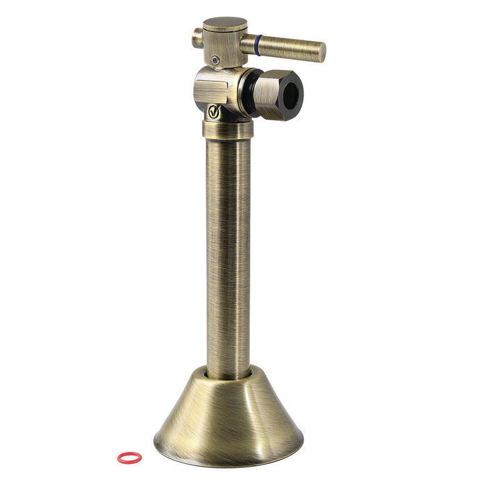 Kingston Sona CC83203DL - Vintage 1/2-Inch Sweat x 3/8-Inch O.D. Comp Angle Shut-Off Valve with 5-Inch Extension, Antique Brass