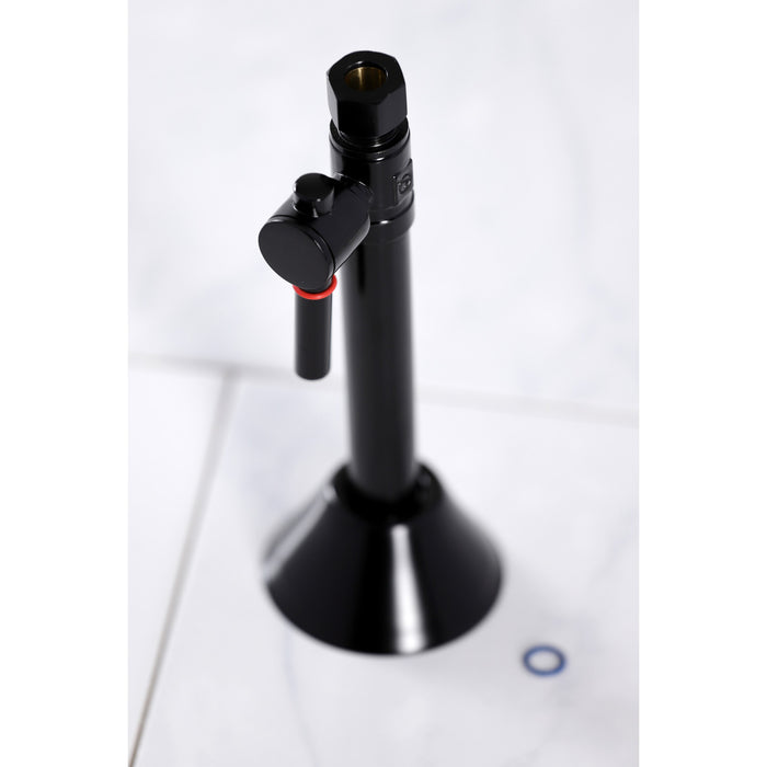 Kingston Sona CC83250DL - Vintage 1/2-Inch Sweat x 3/8-Inch O.D. Comp Straight Shut-Off Valve with 5-Inch Extension, Matte Black