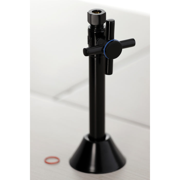 Kingston Sona CC83250DX - Concord 1/2-Inch Sweat x 3/8-Inch O.D. Comp Straight Shut-Off Valve with 5-Inch Extension, Matte Black