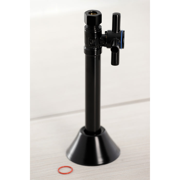Kingston Sona CC83250DX - Concord 1/2-Inch Sweat x 3/8-Inch O.D. Comp Straight Shut-Off Valve with 5-Inch Extension, Matte Black