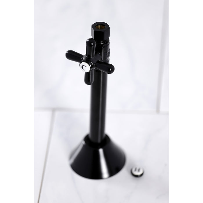 Kingston Heirloom CC83250X - Vintage 1/2-Inch Sweat x 3/8-Inch O.D. Comp Straight Shut-Off Valve with 5-Inch Extension, Matte Black