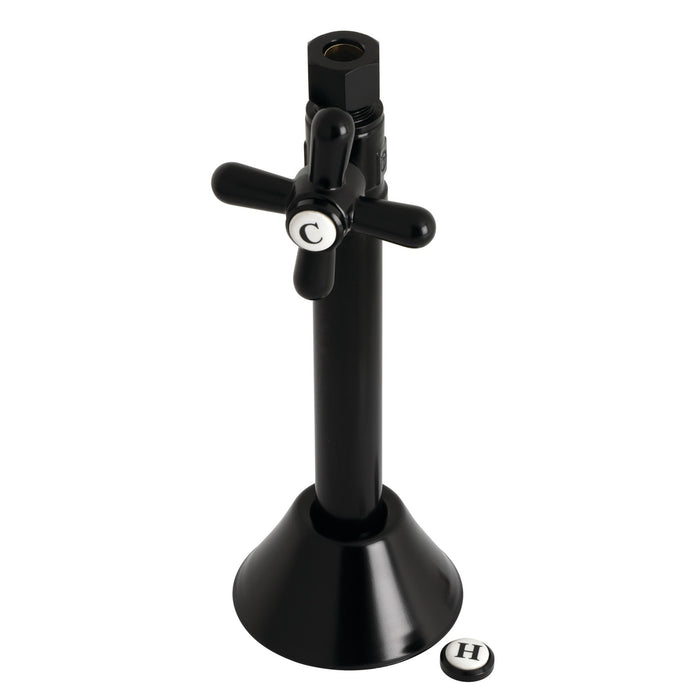 Kingston Heirloom CC83250X - Vintage 1/2-Inch Sweat x 3/8-Inch O.D. Comp Straight Shut-Off Valve with 5-Inch Extension, Matte Black