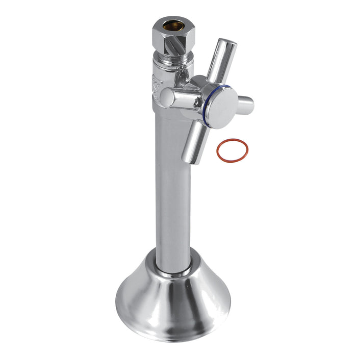 Kingston Sona CC83251DX - Concord 1/2-Inch Sweat x 3/8-Inch O.D. Comp Straight Shut-Off Valve with 5-Inch Extension, Polished Chrome