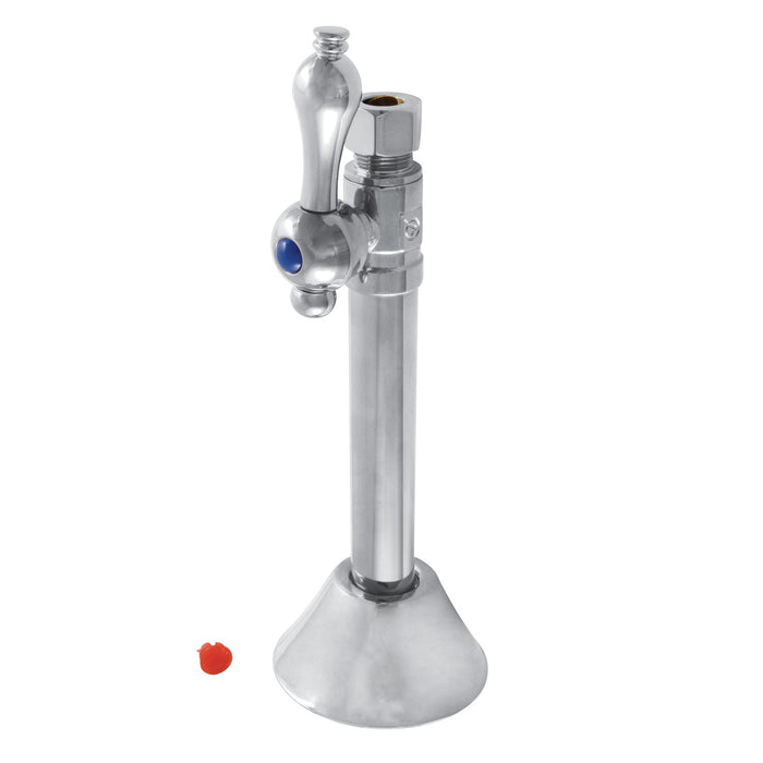 Kingston Heirloom CC83251 - Vintage 1/2-Inch Sweat x 3/8-Inch O.D. Comp Straight Shut-Off Valve with 5-Inch Extension, Polished Chrome