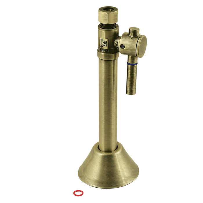 Vintage CC83253DL 1/2-Inch Sweat x 3/8-Inch OD Comp Quarter-Turn Straight Stop Valve with 5-Inch Extension, Antique Brass