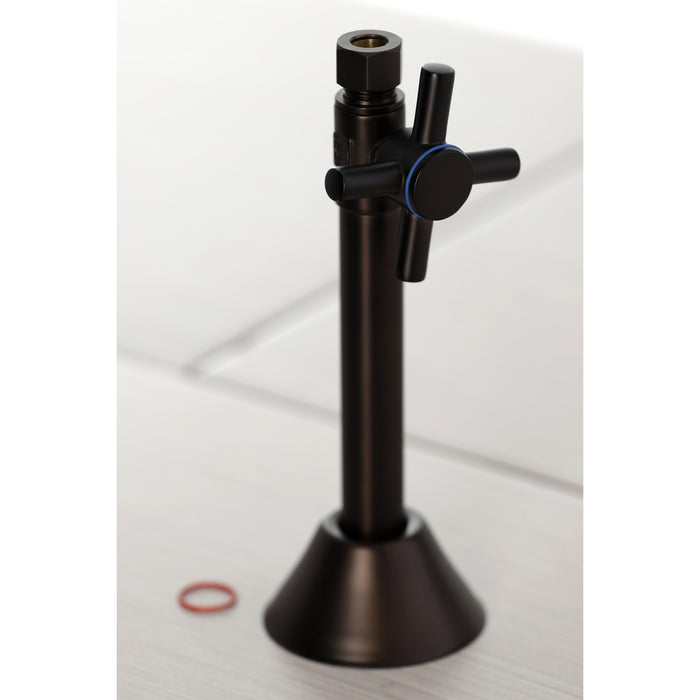 Kingston Sona CC83255DX - Concord 1/2-Inch Sweat x 3/8-Inch O.D. Comp Straight Shut-Off Valve with 5-Inch Extension, Oil Rubbed Bronze