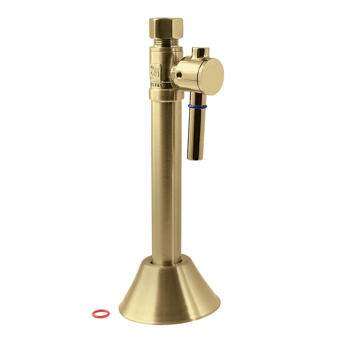 Kingston Sona CC83257DL - Vintage 1/2-Inch Sweat x 3/8-Inch O.D. Comp Straight Shut-Off Valve with 5-Inch Extension, Brushed Brass