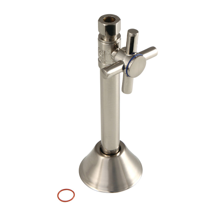 Kingston Sona CC83258DX - Concord 1/2-Inch Sweat x 3/8-Inch O.D. Comp Straight Shut-Off Valve with 5-Inch Extension, Brushed Nickel