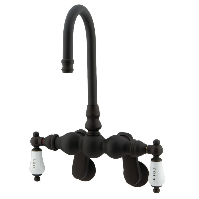 Kingston Heirloom CC85T5 - Vintage Two-Handle 2-Hole Tub Wall Mount Clawfoot Tub Faucet, Oil Rubbed Bronze