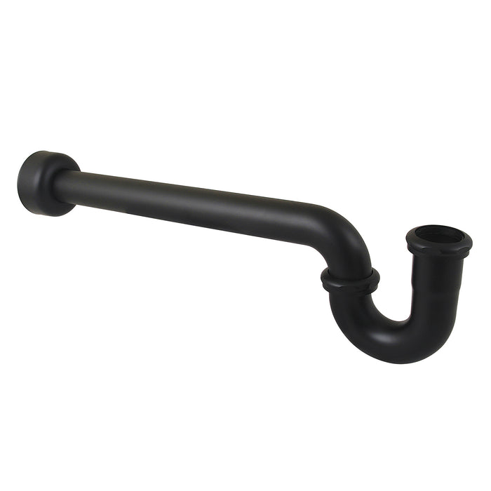 Kingston Trimscape CC9120MB 1-1/2 Inch Decor P-Trap with High Box Flange, 24 Inch Length, 18 Gauge, Matte Black
