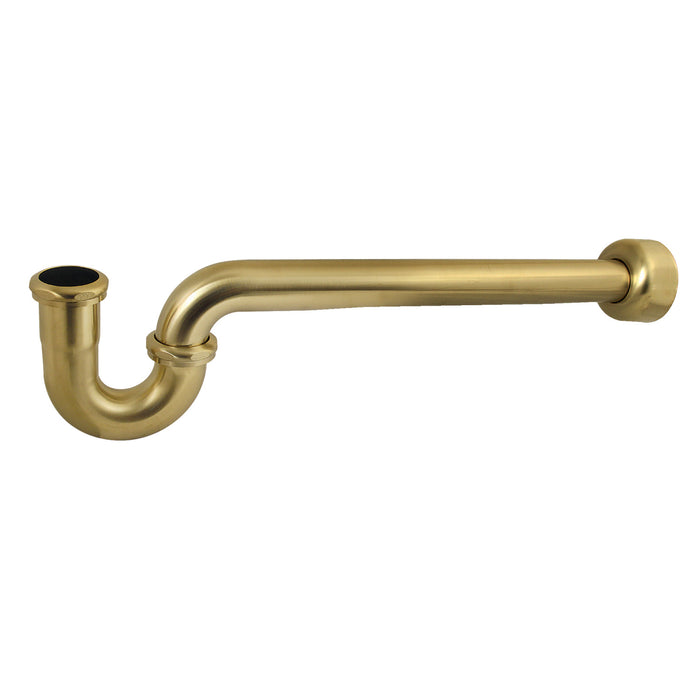Kingston Trimscape CC9127 1-1/2 Inch Decor P-Trap with High Box Flange, 24 Inch Length, 18 Gauge, Brushed Brass