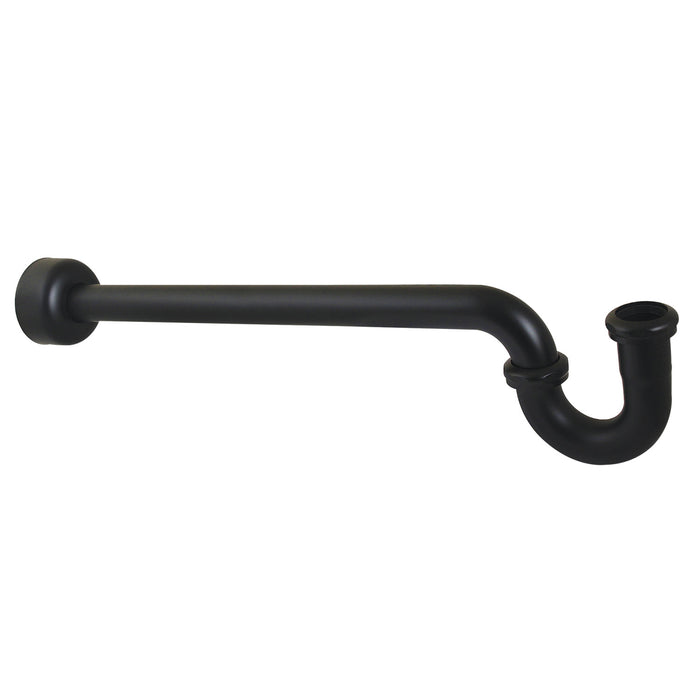 Kingston Trimscape CC9180MB 1-1/4 Inch Decor P-Trap with High Box Flange, 24 Inch Length, 18 Gauge, Matte Black