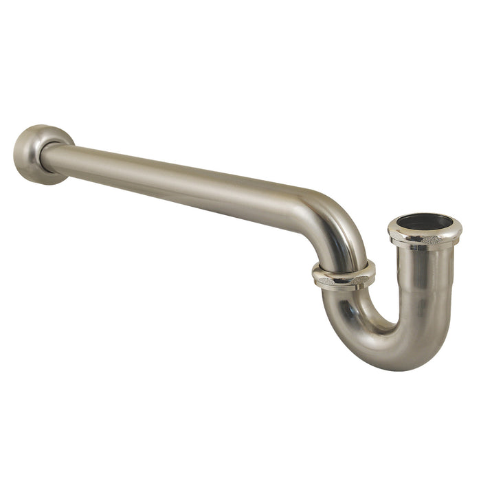 Kingston Trimscape CC9188 1-1/4 Inch Decor P-Trap with High Box Flange, 24 Inch Length, 18 Gauge, Brushed Nickel