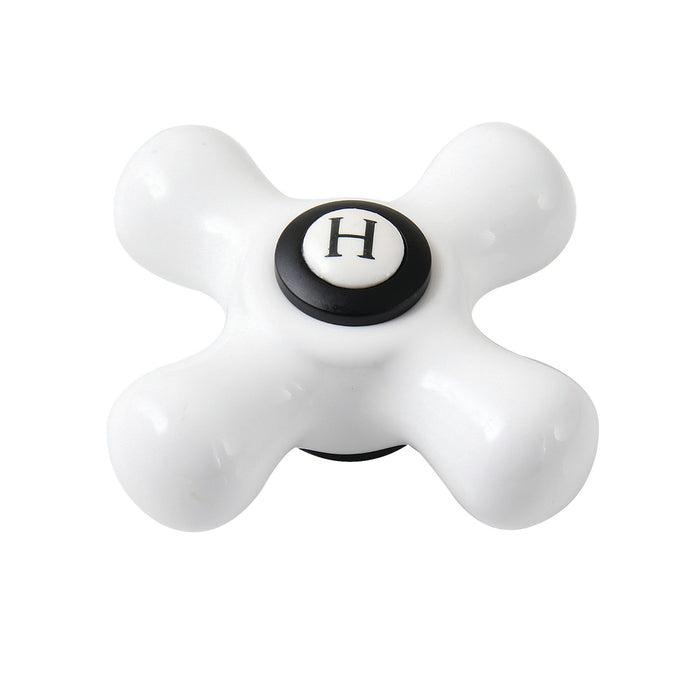 Kingston Vintage CCCX0H Porcelain Cross Handle (Hot Side), Matte Black