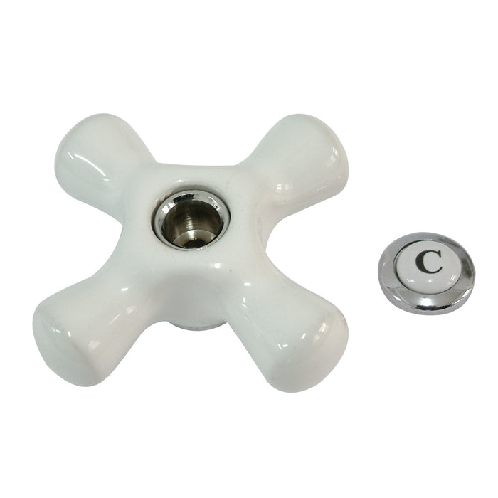 Kingston CCCX1CSC Porcelain Cross Handle (Cold Side), Polished Chrome