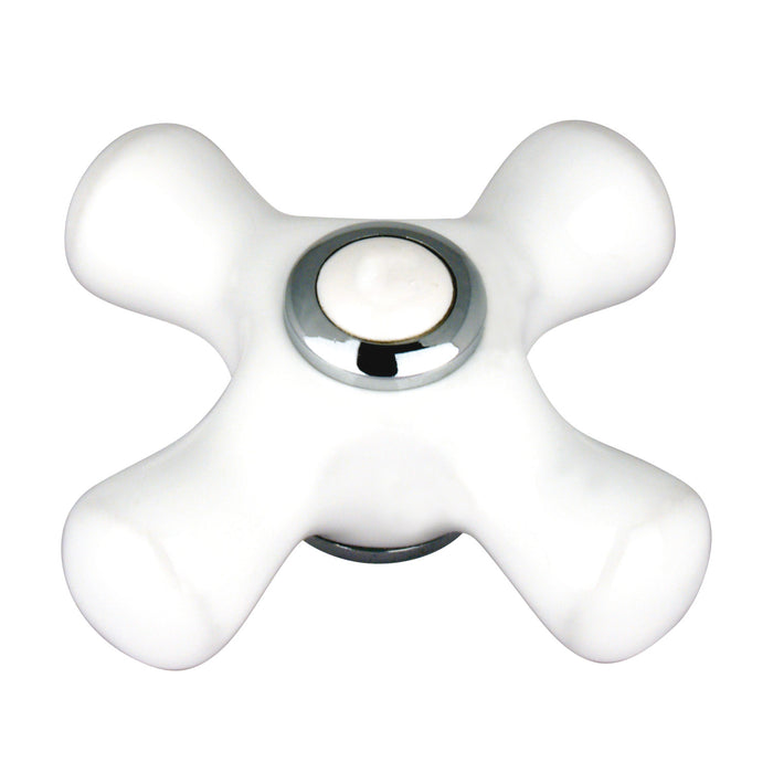 Kingston CCCX1D Blank Porcelain Cross Handle, Polished Chrome