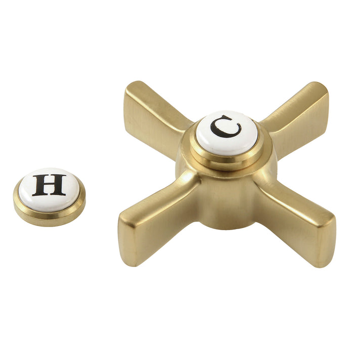 Kingston Millennium CCDVZXH7 Brass Cross Handle, Brushed Brass