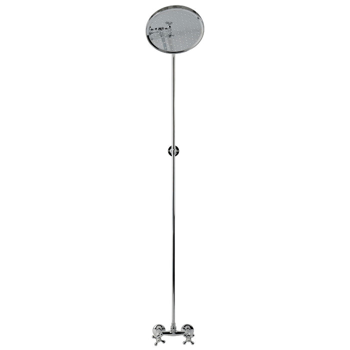 Kingston Kingston CCK1131AX Wall Mount Shower Combo, Polished Chrome