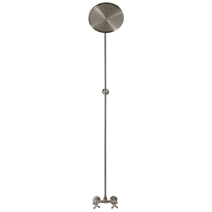 Kingston Kingston CCK1138AX Wall Mount Shower Combo, Brushed Nickel