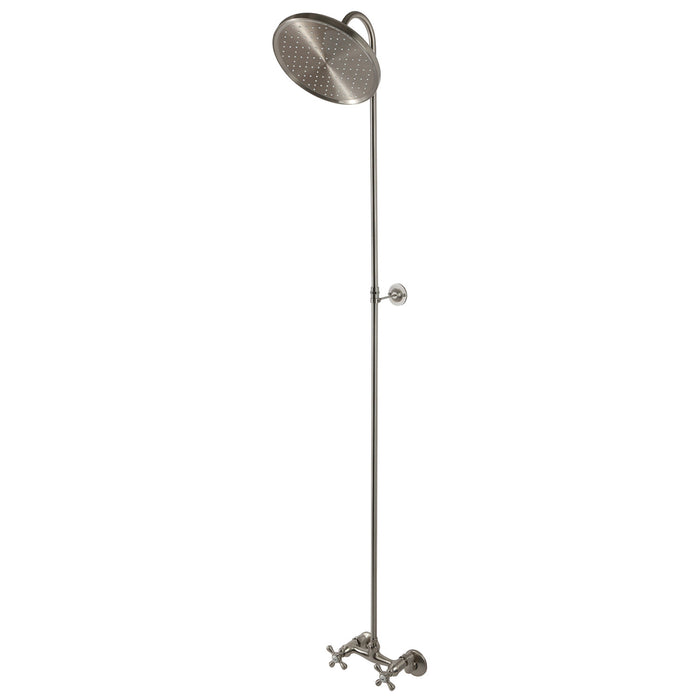 Kingston Kingston CCK1138AX Wall Mount Shower Combo, Brushed Nickel