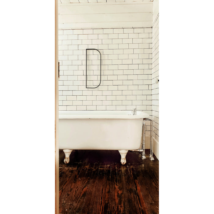 Vintage CCK265C Two-Handle 2-Hole Tub Wall Mount Clawfoot Tub Faucet Package with Supply Line, Hand Shower and Tub Drain, Polished Chrome