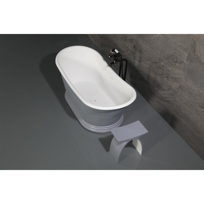 Kingston Heirloom CCK266K0 - Kingston Three-Handle 2-Hole Freestanding Tub Faucet with Supply Line and Stop Valve, Matte Black