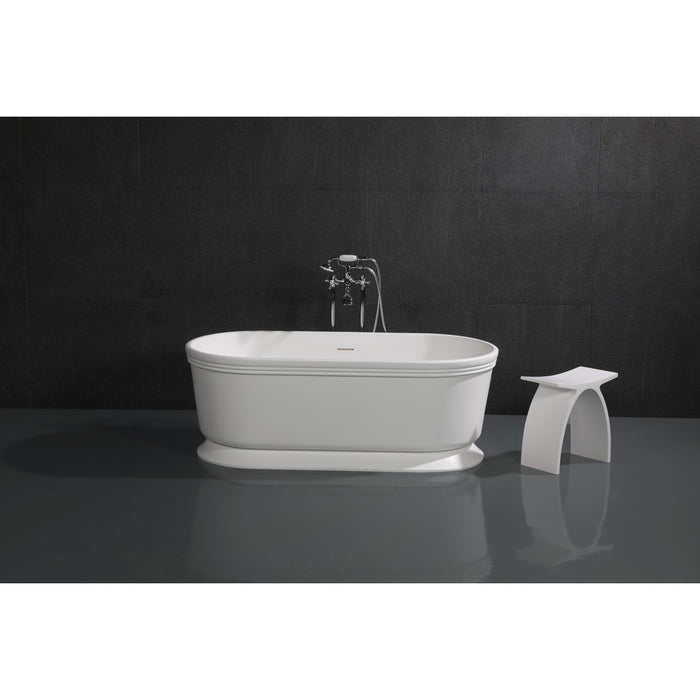 Kingston Heirloom CCK266K1 - Kingston Three-Handle 2-Hole Freestanding Tub Faucet with Supply Line and Stop Valve, Polished Chrome