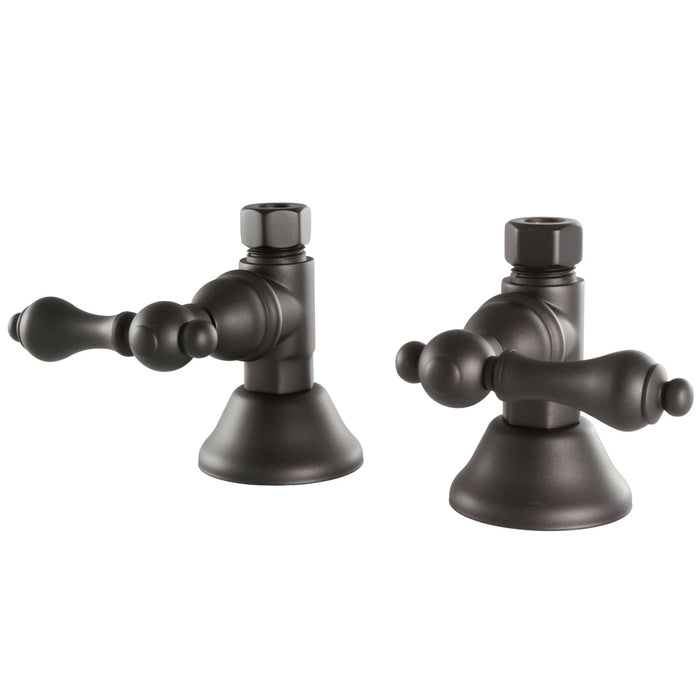 Kingston Heirloom CCK44155AL - Trimscape 1/2-Inch FIP x 1/2-Inch O.D. Comp Quarter-Turn Straight Shut-Off Valve, Oil Rubbed Bronze