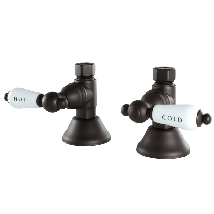 Kingston Heirloom CCK44155PL - Trimscape 1/2-Inch FIP x 1/2-Inch O.D. Comp Quarter-Turn Straight Shut-Off Valve, Oil Rubbed Bronze